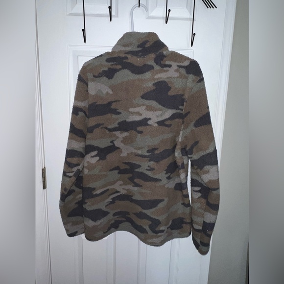 Weatherproof Vintage light camo fleece sweatshirt half zip. Size L. - Picture 3 of 4